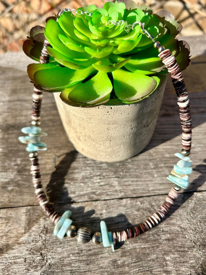 Larimar Heishi Choker