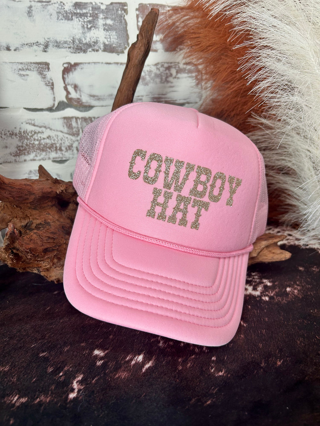 Pink Cowboy Hat Trucker