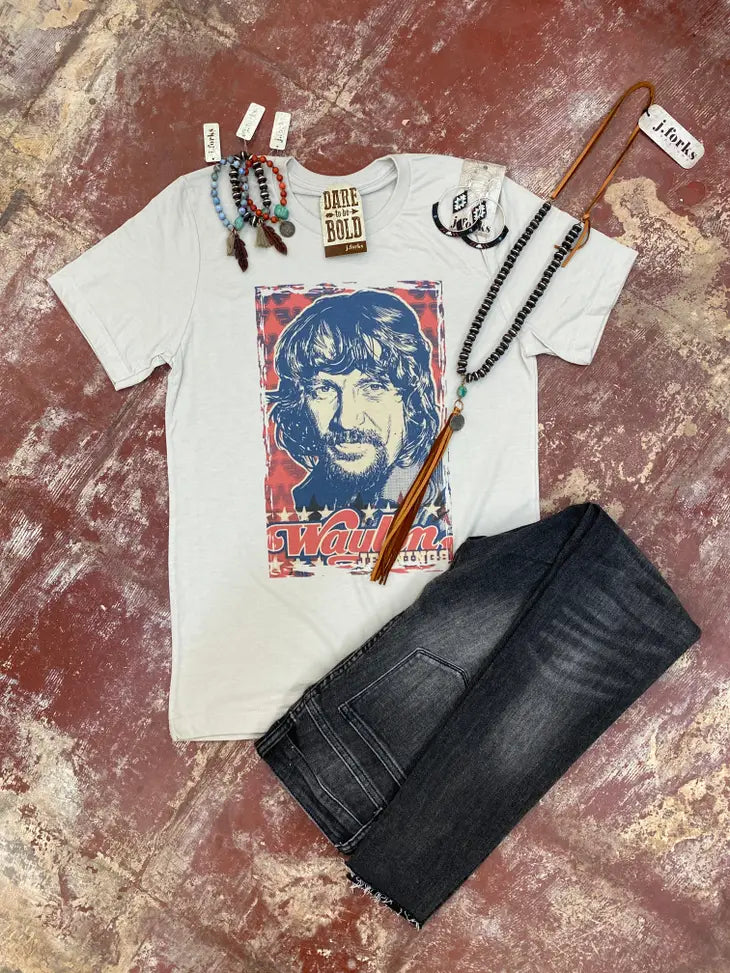 Waylon Jennings Poster T Shirt