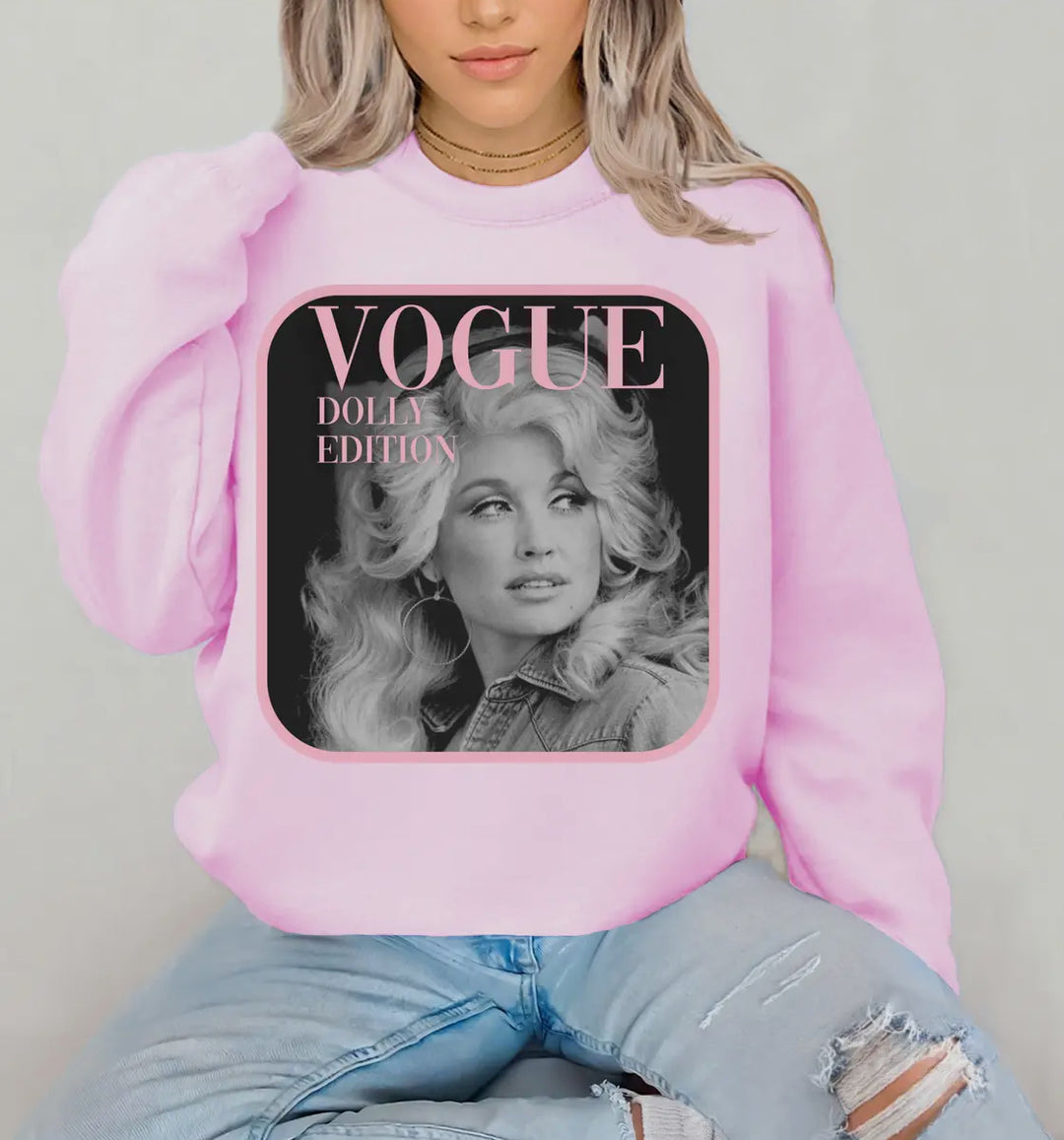 Designer Dolly Sweatshirt-Bubblegum Pink