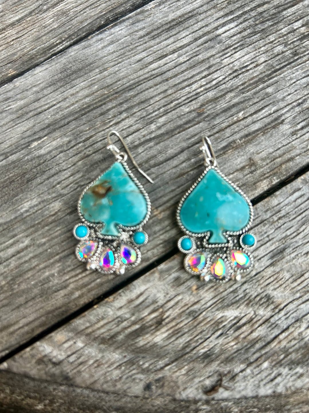 Turquoise Spade Fashion Earrings