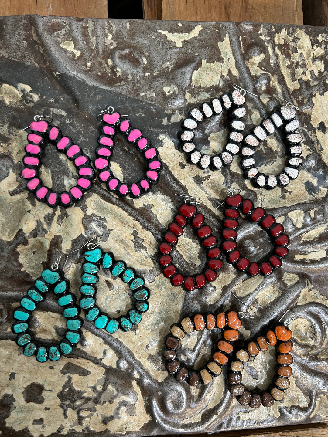 The Dixie Clay Teardrop Earrings