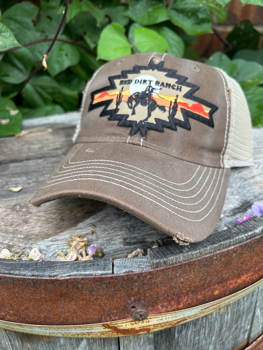 Red Dirt Ranch Sunset Saddle Bronc Vintage SnapBack