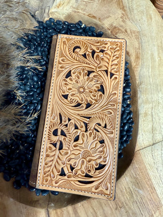Genuine Tooled Leather Bi-Fold Men’s Wallet