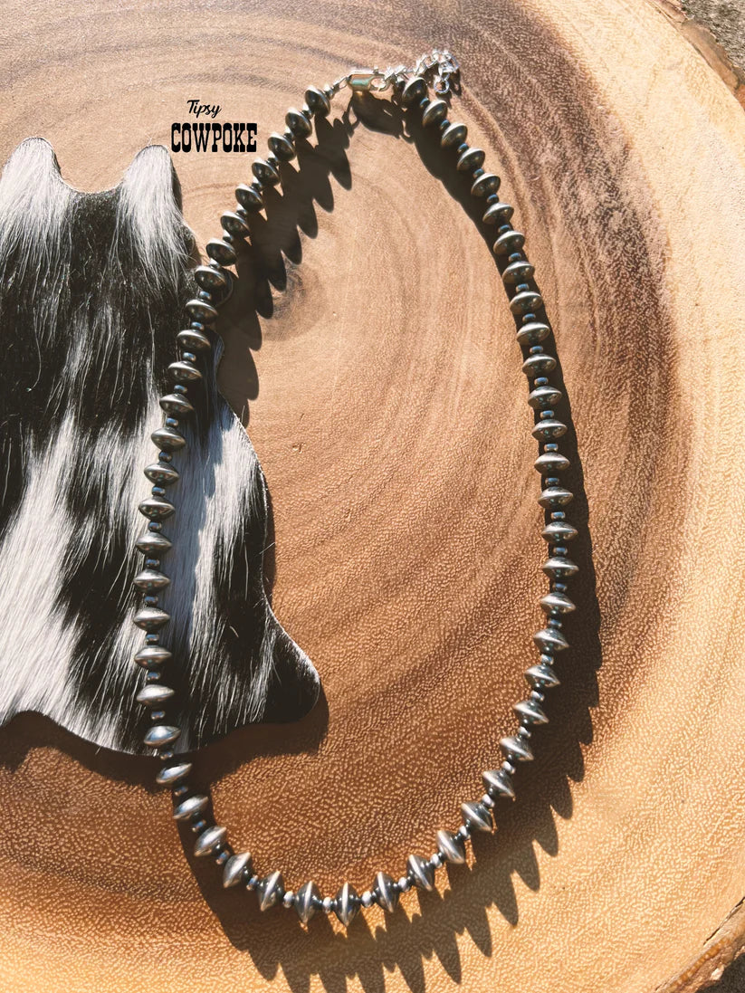 6mm Saucer "Navajo Pearl" Necklace