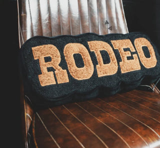 Chenille Rodeo Throw Pillow – Western Decorative Accent Pillow