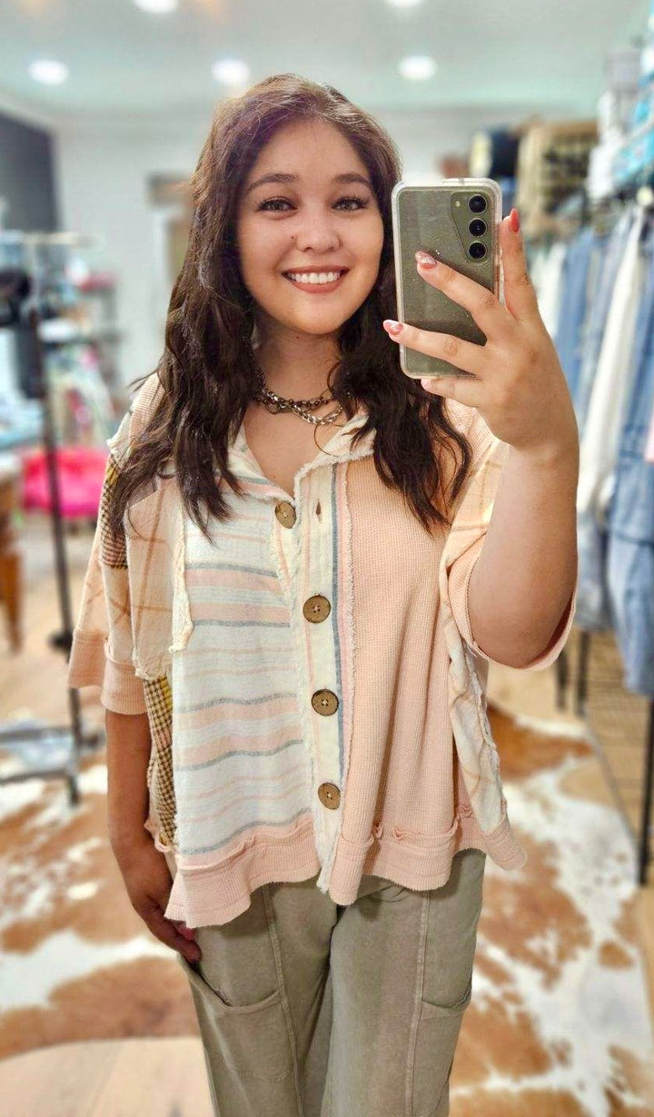 Oli & Hali Button Down Washed Top