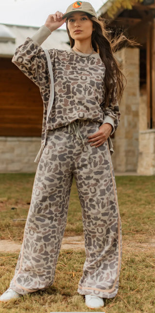 Turquoise Haven -Western Desert Camo Sweatshirt -(Matching Bottoms  in separate listing )