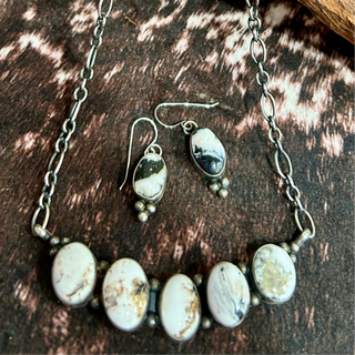 Augustine Largo White Buffalo Bar Necklace Set