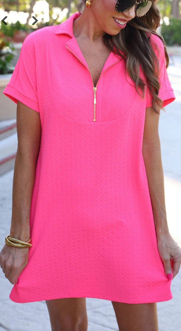 The Haley Dress- Hot Pink