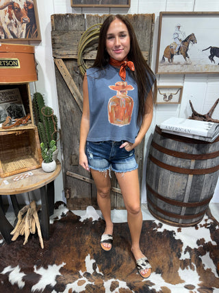 Painted Cowboy Muscle Tank