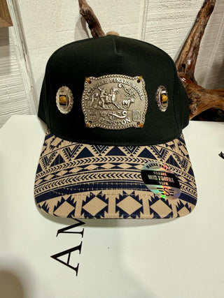 Vintage NFR 1985 Hesston Buckle Western Aztec Cap- Only One!