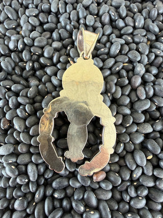 Tibetan Naja Pendant with Pink Conch Rose, Orange Spiny Oyster & Kingman Turquoise | Tibetan Silver Statement Pendant