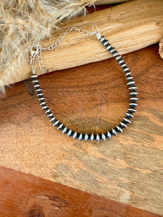Sterling Silver Graduated Saucer Pearl Bracelet