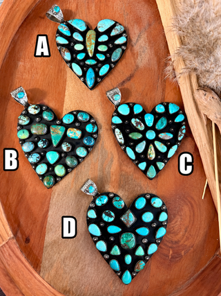 Wild at Heart Kingman Turquoise Statement Pendant – German Silver