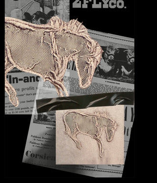 2 Fly Co Buck Out Cut-Out Horse Long Sleeve Top-Chocolate Brown