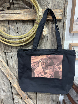 Warrior Spirit Vintage Canvas Tote Bag