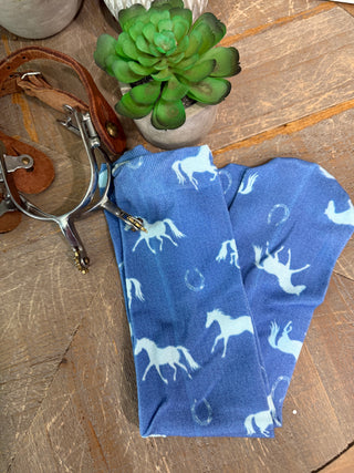 Horse Print Knee High Boot Sock