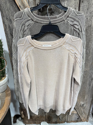Backroad Beauty Cable Knit Sweater-3 Colors