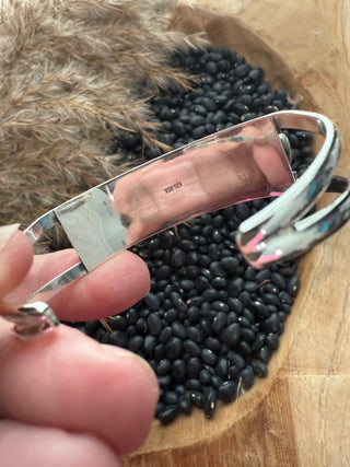 Sterling Silver Turquoise Teardrop Cuff Bracelet – Western Navajo Style Jewelry