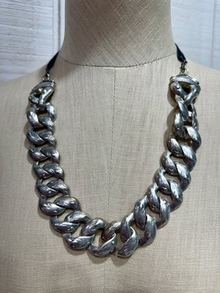 Western Silver Chunky Chain Necklace for Women | Rustic Cowgirl Statement Necklace | Boutique Western Jewelry
