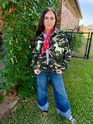 Wild Run Washed Camo Horse Jacket