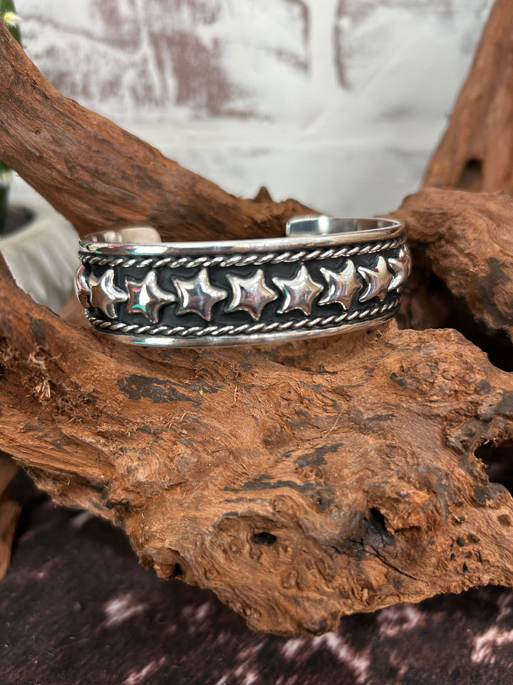 Sterling Silver Star Cuff Bracelet