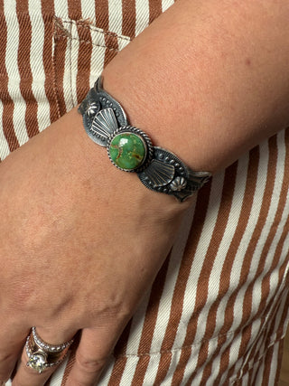 Kevin Billah Native American Sterling Silver & Sonoran Gold Cuff