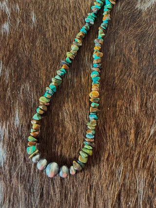 16” Authentic Turquoise & Navajo Pearl Necklace - Barbwire n Bougie Boutique