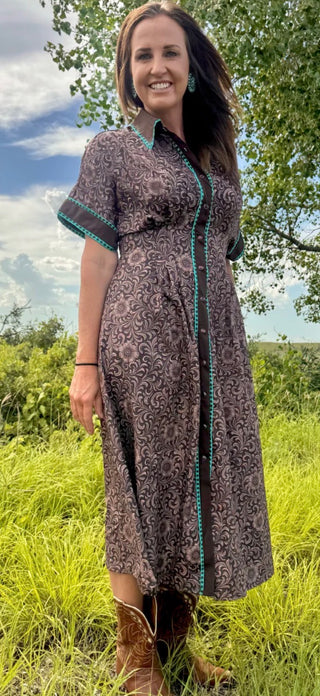 Saddle Kreek Buck stitch Western Swing Dress