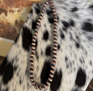 18” 10mm Copper Bead Choker Necklace - Barbwire n Bougie Boutique