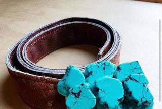 Large Turquoise Slab Belt Buckle
