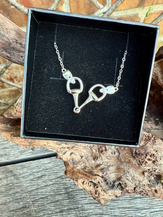 Dainty Sterling Silver Snaffle Bit Necklace