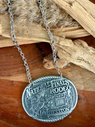 1999 NFR Commemorative Buckle Statement Necklace - Barbwire n Bougie Boutique