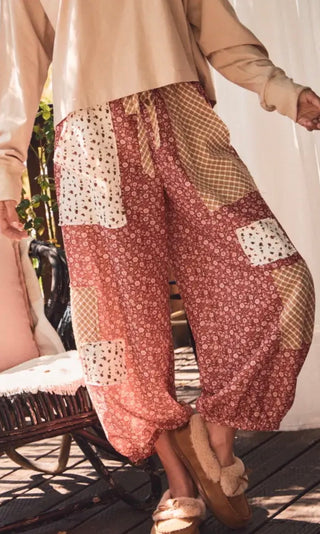 Prairie Patchwork Boho Harem Pants