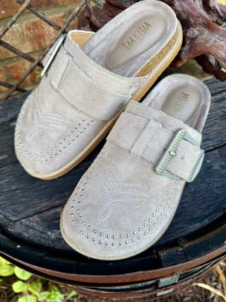 Cheyenne Trails Boot Stitch Mules- RESTOCK ON THE WAY!!
