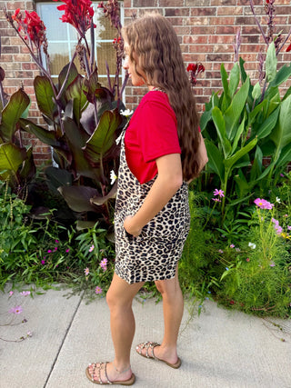 2 Fly Range Cat Leopard Romper | Women’s Western Overall Romper with Pockets - Barbwire n Bougie Boutique