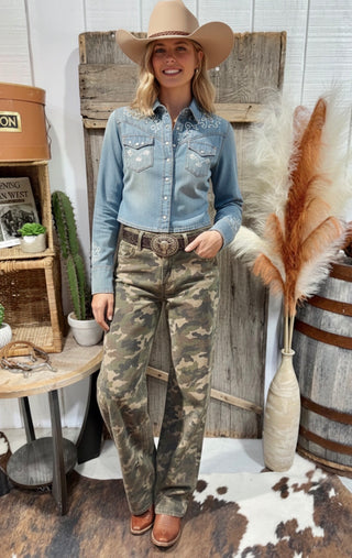 Hidden Brand -Alyx Style Wide Leg Camo Low Slung Baggy Trousers-33” Inseam