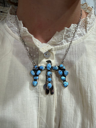 Sterling Silver Thunderbird Necklace | Genuine Turquoise Western Statement Necklace- Pick Your Stones!