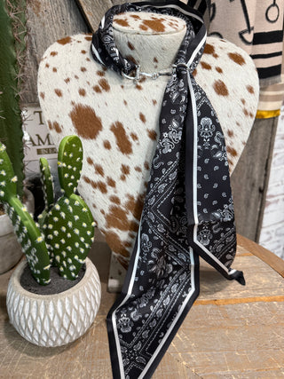Black Paisley Twilly