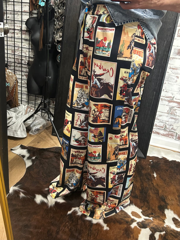 Black Rodeo Poster Trouser Pants