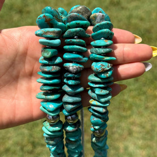 26 inch Graduated Blue Turquoise Statement Necklace - Barbwire n Bougie Boutique