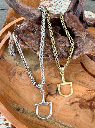 Horse Bit Necklace – Western Gold or Silver Chunky Chain | Equestrian Cowgirl Jewelry