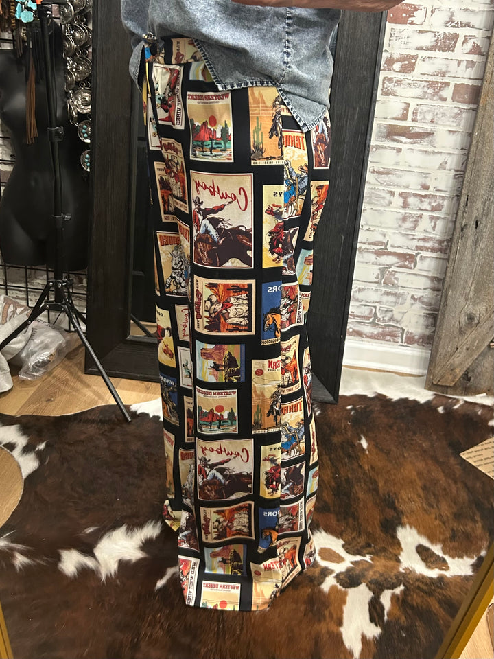Black Rodeo Poster Trouser Pants