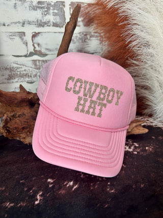 Pink Cowboy Hat Trucker