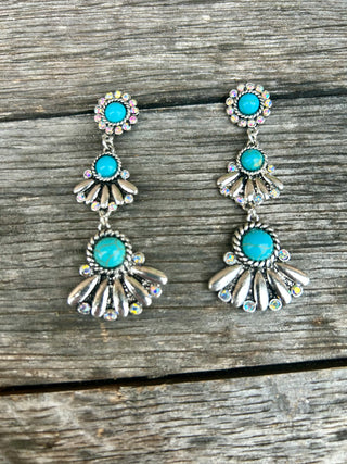 Cowgirl Glitter Dangle Earrings