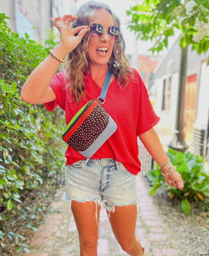 Romy Leather Belt Bag Fanny Pack Bum Bag Waist Purse