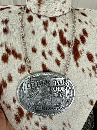 1999 NFR Commemorative Buckle Statement Necklace