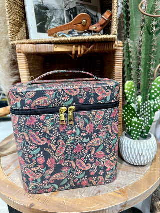 Paisley Print Makeup Case Organizer 