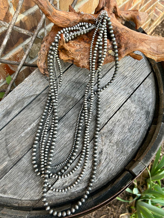 Five Strand Navajo Style Beaded Necklace